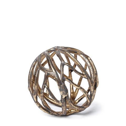 Sphaira Cast Aluminum Decorative Tree Branch Orb