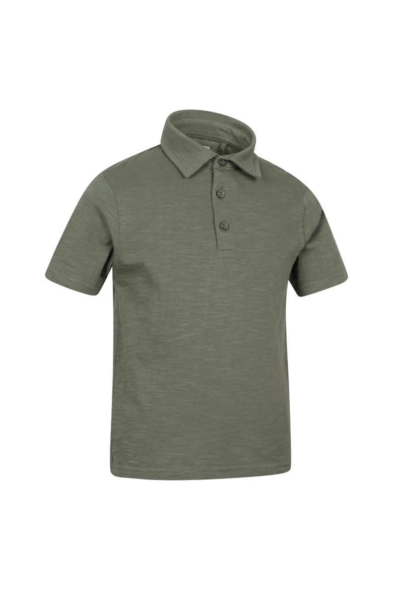Childrens/Kids Slub Polo Shirt, Alternate, color, Green