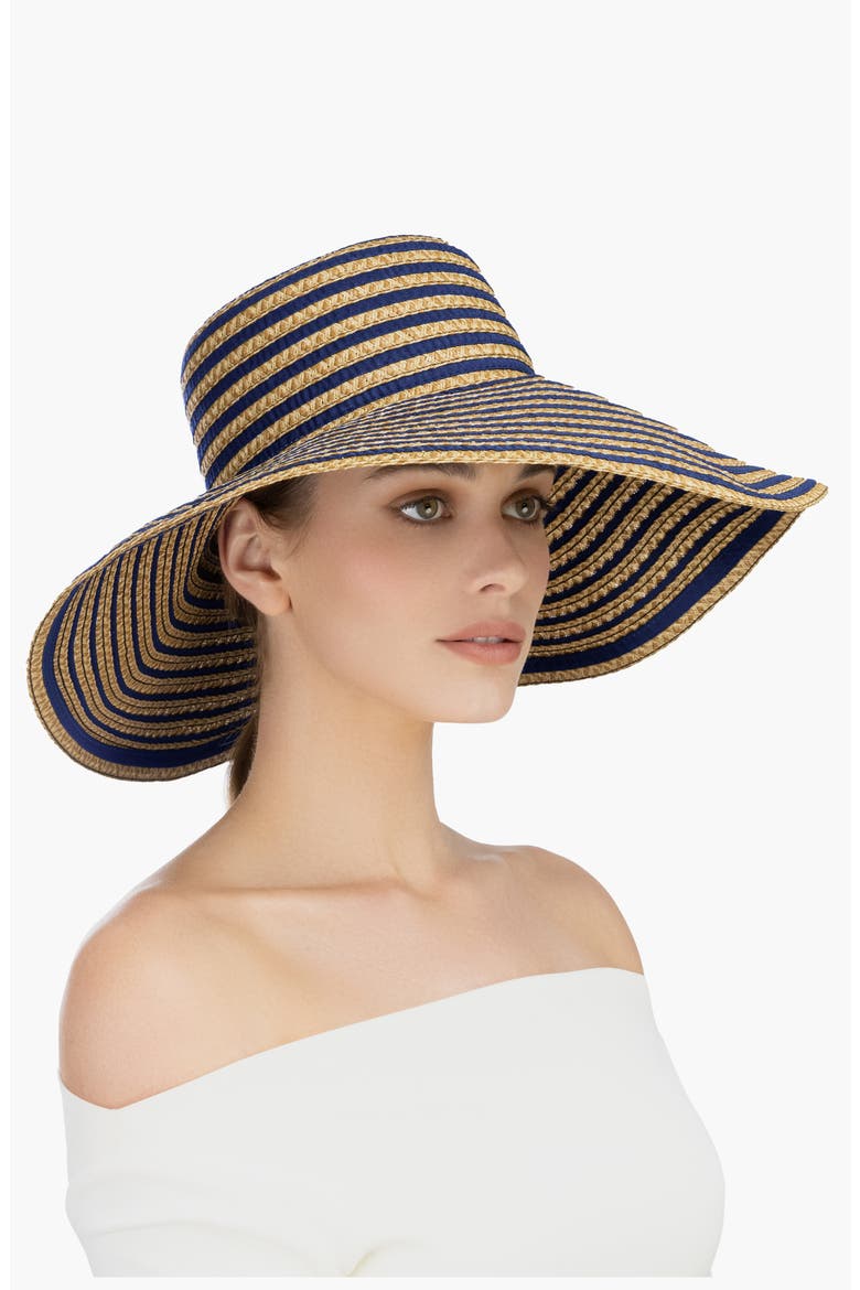 Margot Packable Sun Hat, Alternate, color, NAVY MIX