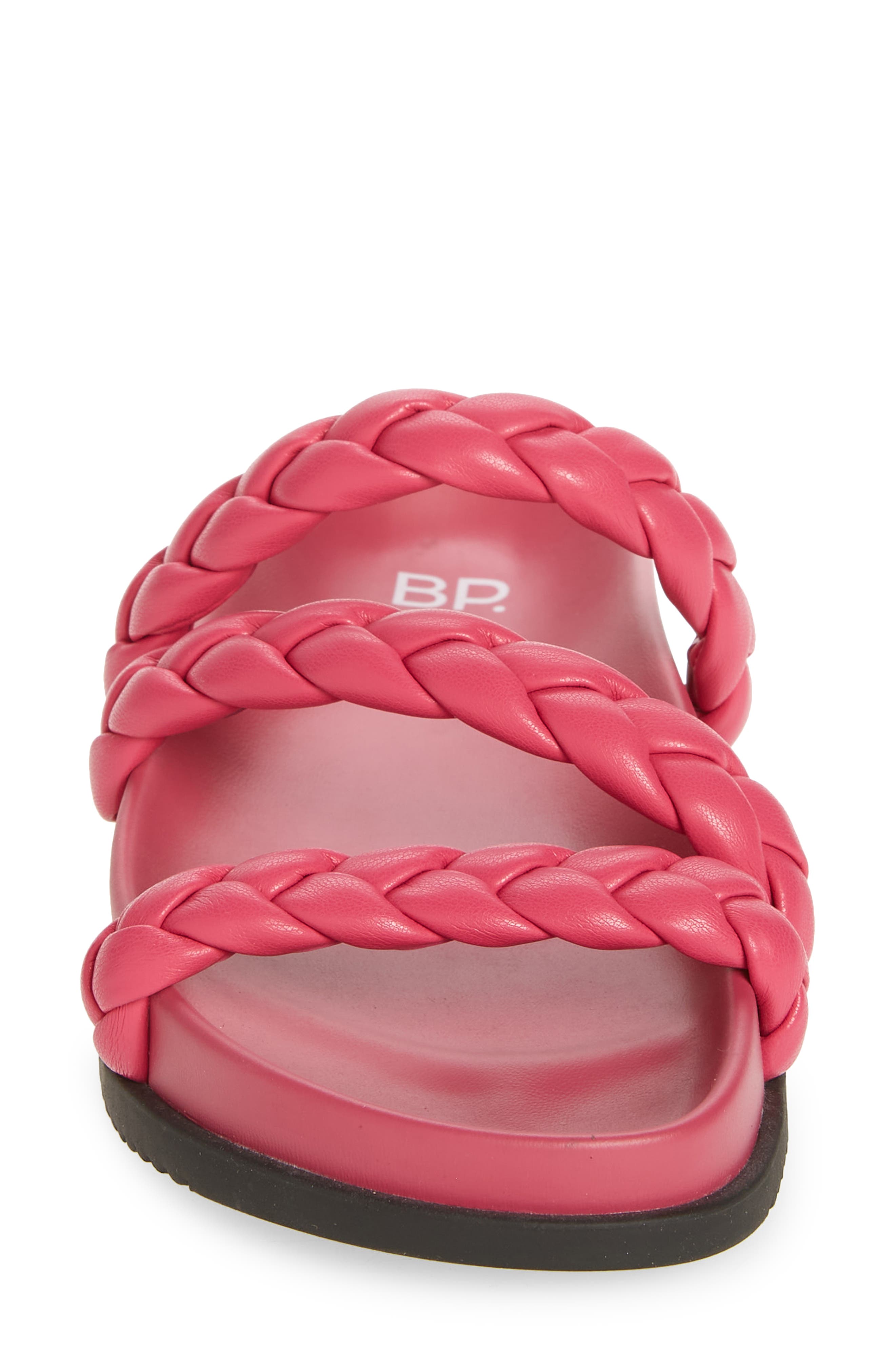 Keaton Braided Slide Sandal, Alternate, color, PINK YARROW