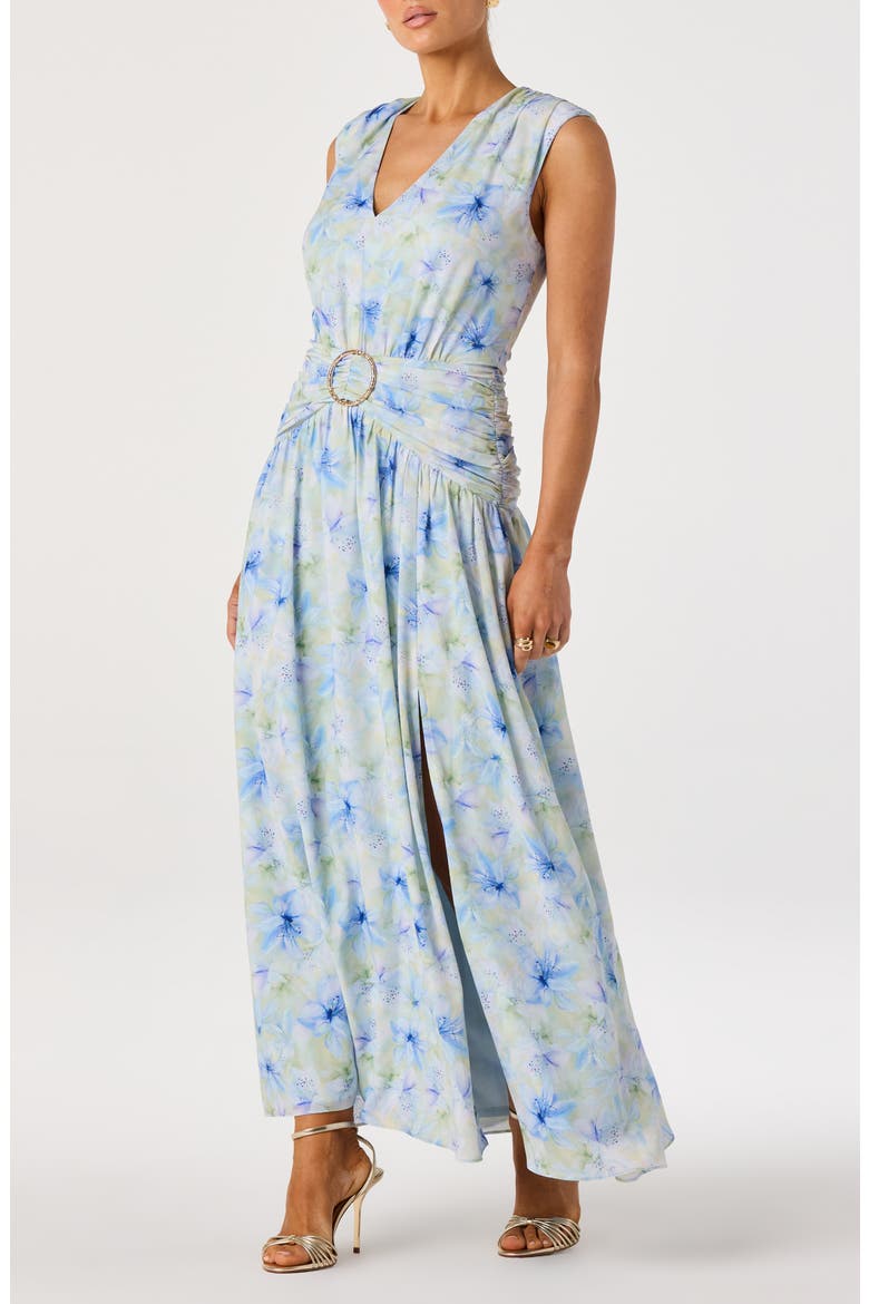 Kianna Maxi Dress, Alternate, color, BLUE FLORAL