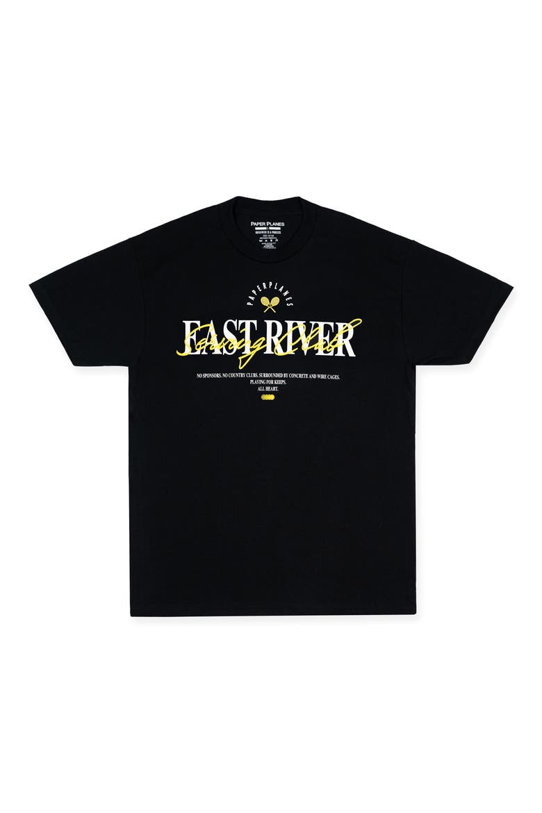 Planes East River Cotton Graphic T-Shirt, Main, color, BLACK