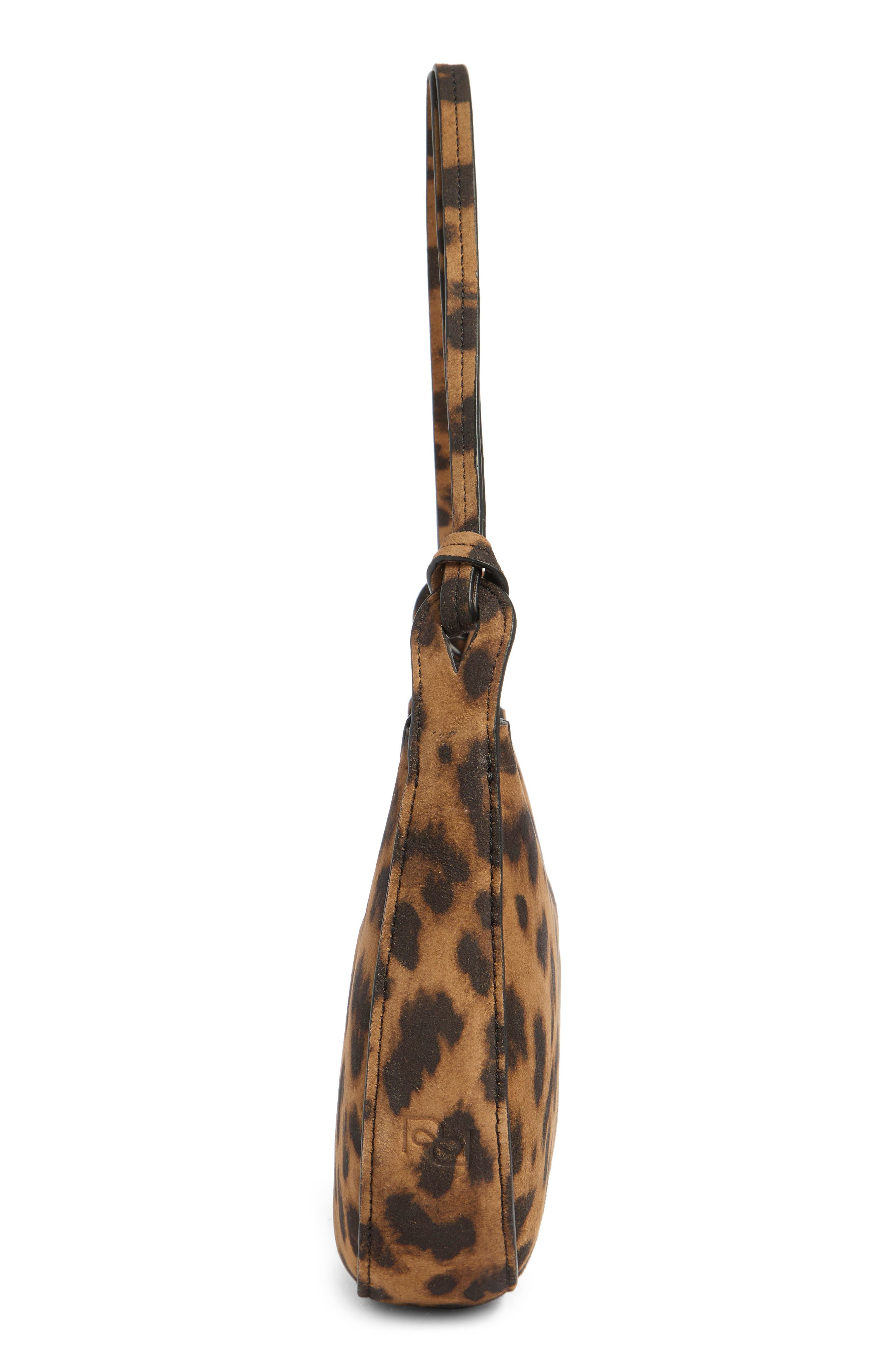 Reformation Mini Rosetta Leather Shoulder Bag, Alternate, color, Leopard Suede