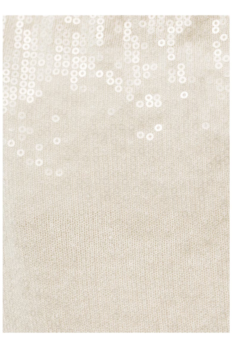 Sequin Pencil Skirt, Alternate, color, VANILLA