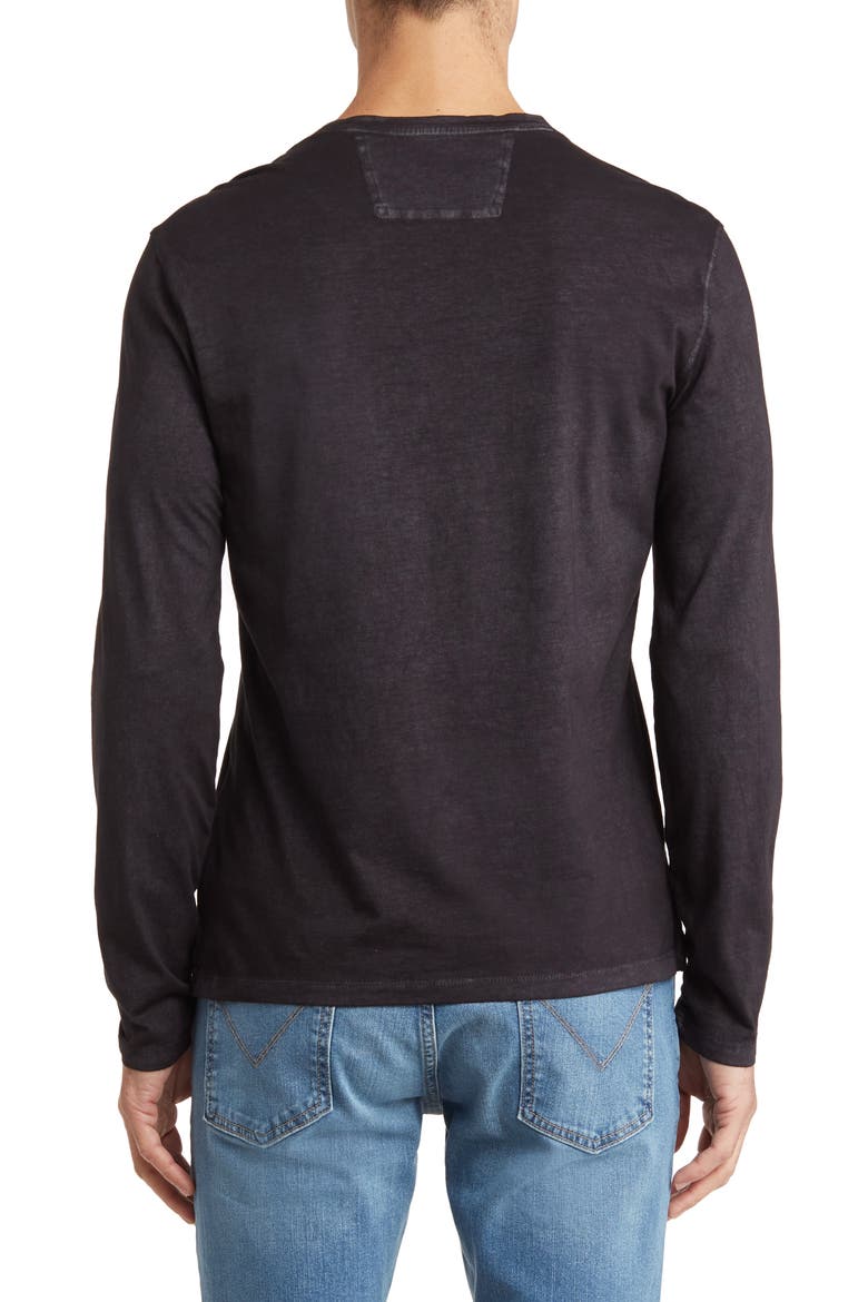 Crewneck Long Sleeve T-Shirt, Alternate, color, BLACK