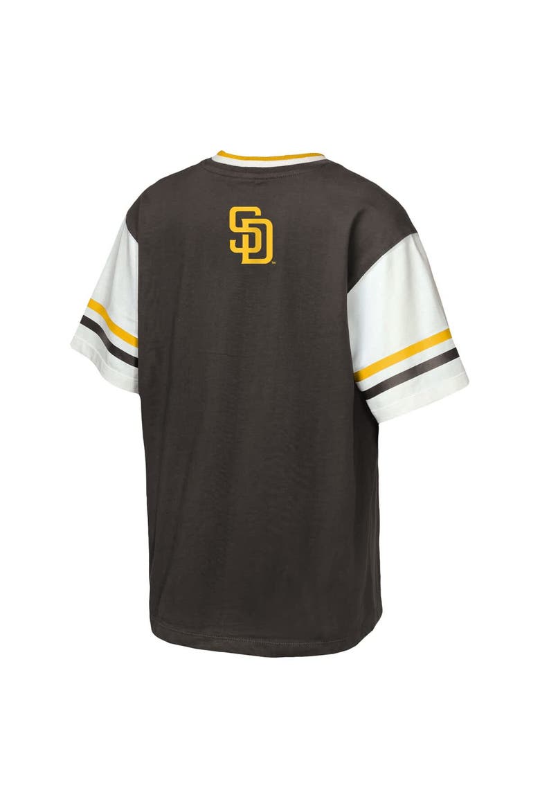 Youth Outerstuff  Brown San Diego Padres Big League Base Runner Ringer T-Shirt, Alternate, color, Brown