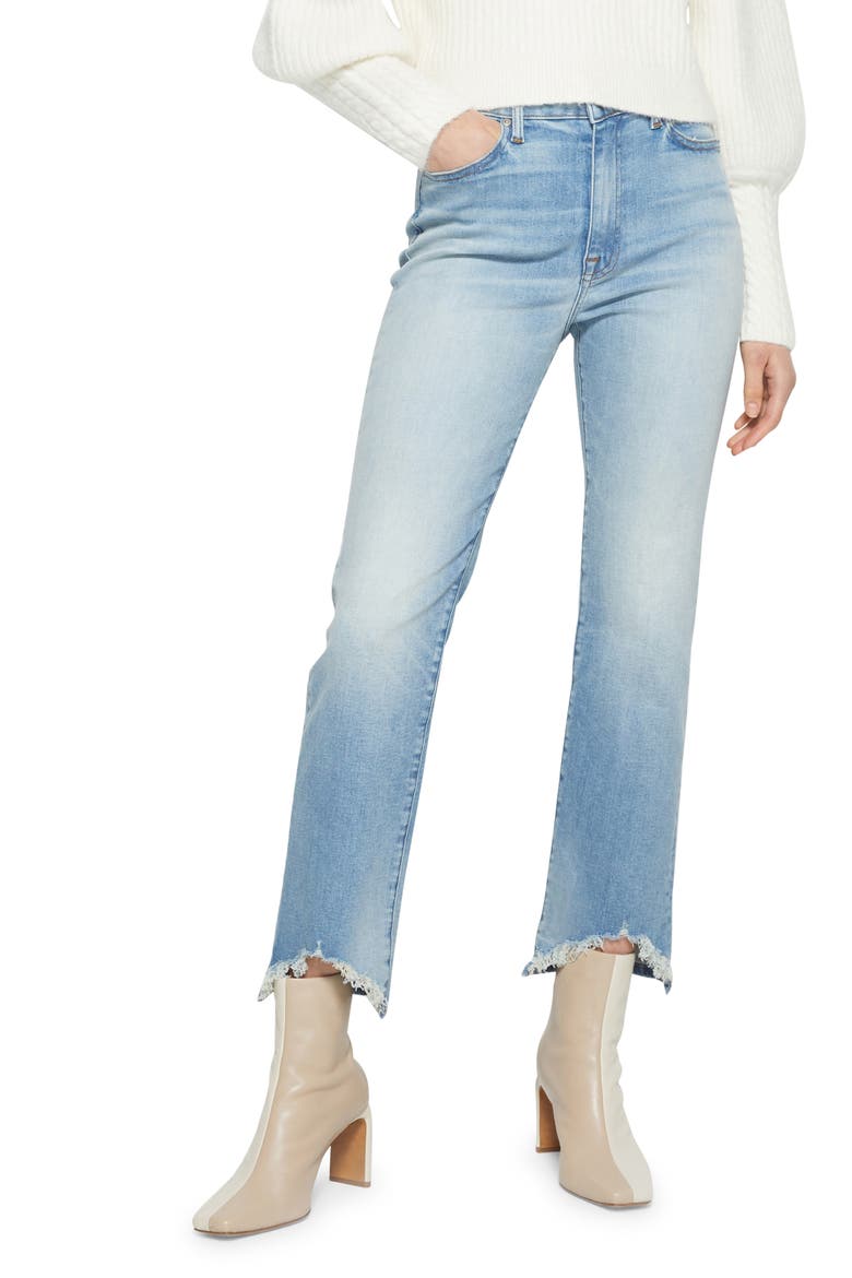 Jonathan Simkhai Standard River Organic Cotton Blend High Waist Straight Leg Jeans, Main, color, PALISADES VINTAGE