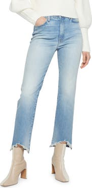 Simkhai Jonathan Simkhai Standard River Organic Cotton Blend High Waist Straight Leg Jeans