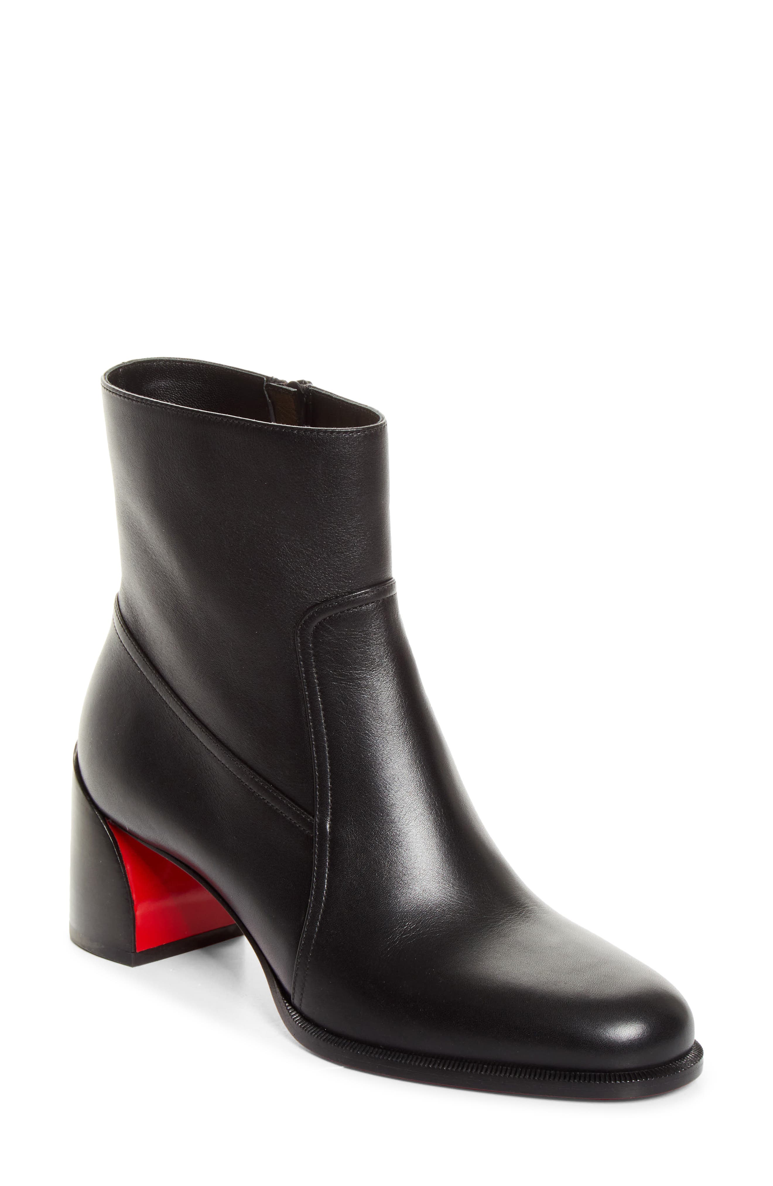 Ira Leather Bootie, Main, color, CM53 BLACK/ BLACK
