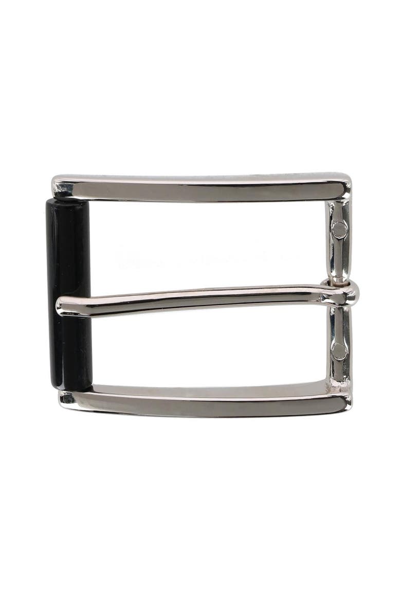 35mm Genuine Stag Horn Roller Single Pronged Brass Buckle, Main, color, Silver