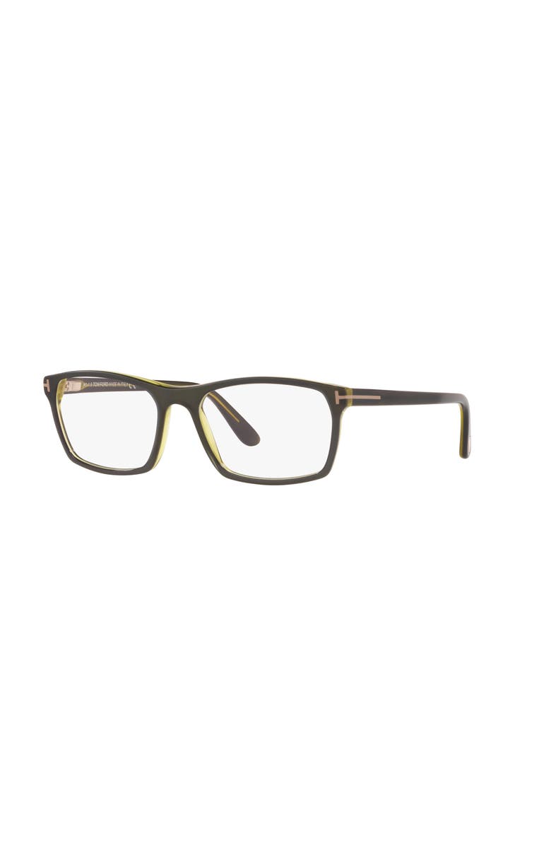 TOM FORD 56mm Rectangle optical glasses, Main, color, Green