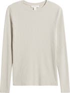 Treasure & Bond Long Sleeve Cotton Blend Rib T-Shirt