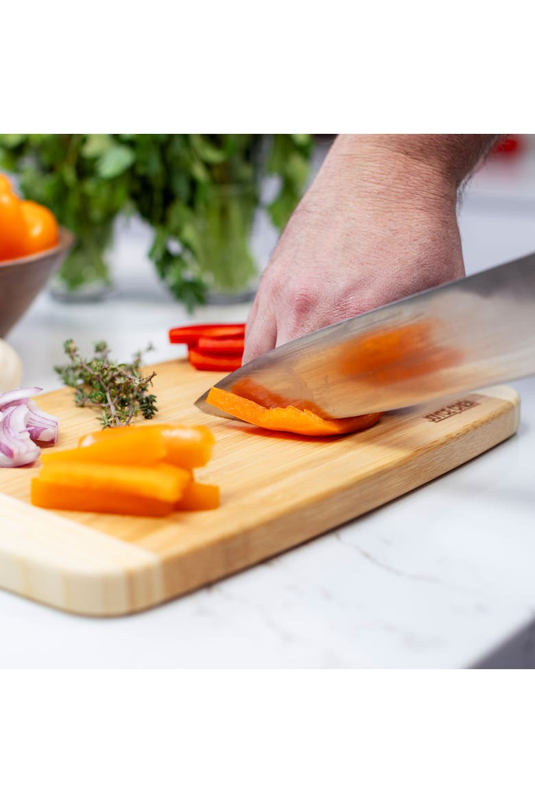 Extra Large Burnished Cutting Board, 12x18-Inch, Alternate, color, Bamboo