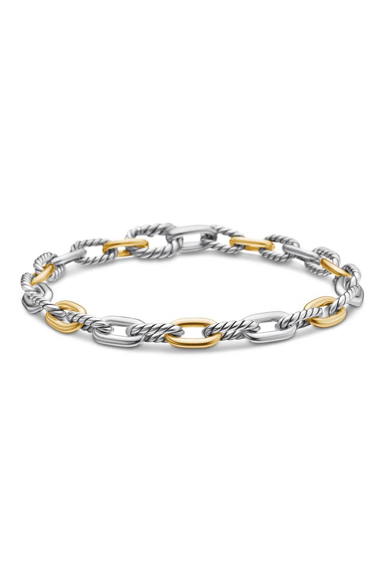 Madison® Chain Bracelet in Sterling Silver with 18K Yellow Gold, 5.5mm, Main, color, STERLING SILVER YELLOW GOLD