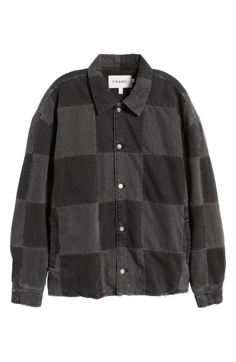 FRAME Checkerboard Denim Jacket, Alternate, color, 