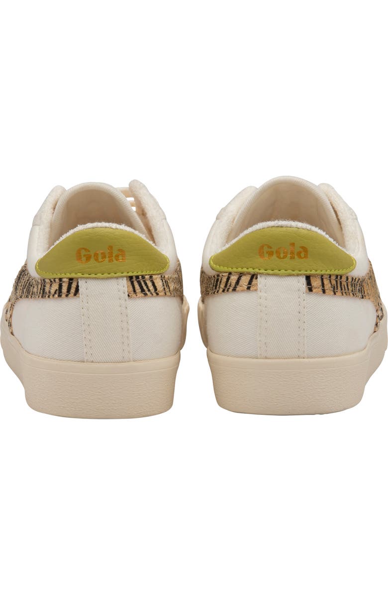 Gola Tennis Mark Cox Safari Sneaker, Alternate, color, Offwhite/ Zebra/ Citron