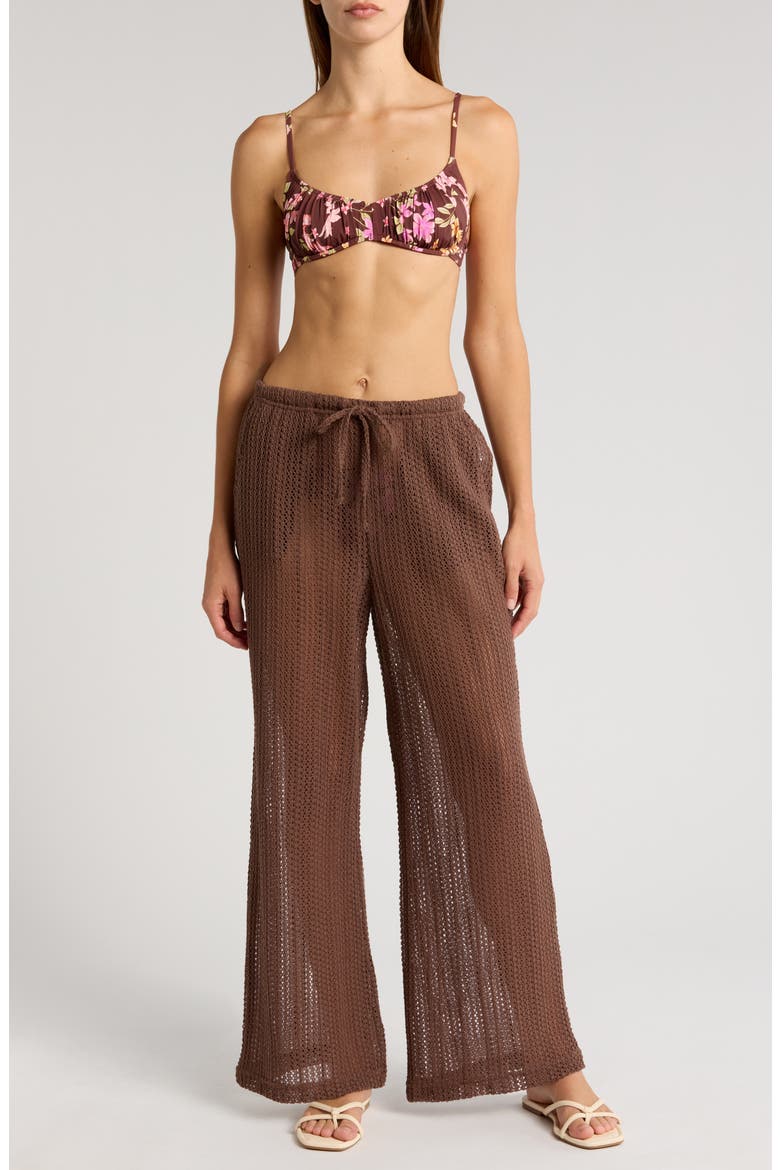 Beach City Wide Leg Cover-Up Pants, Main, color, KONA