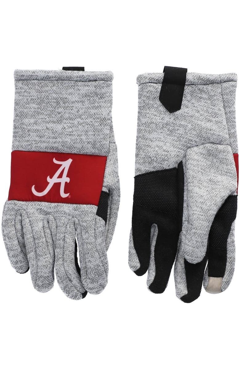 FOCO Men's FOCO Gray Alabama Crimson Tide Team Knit Gloves, Main, color, 