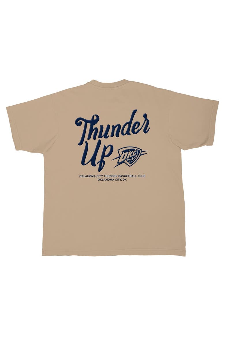 Unisex Stadium Essentials  Tan Oklahoma City Thunder Thunder Up Urban T-Shirt, Alternate, color, Tan