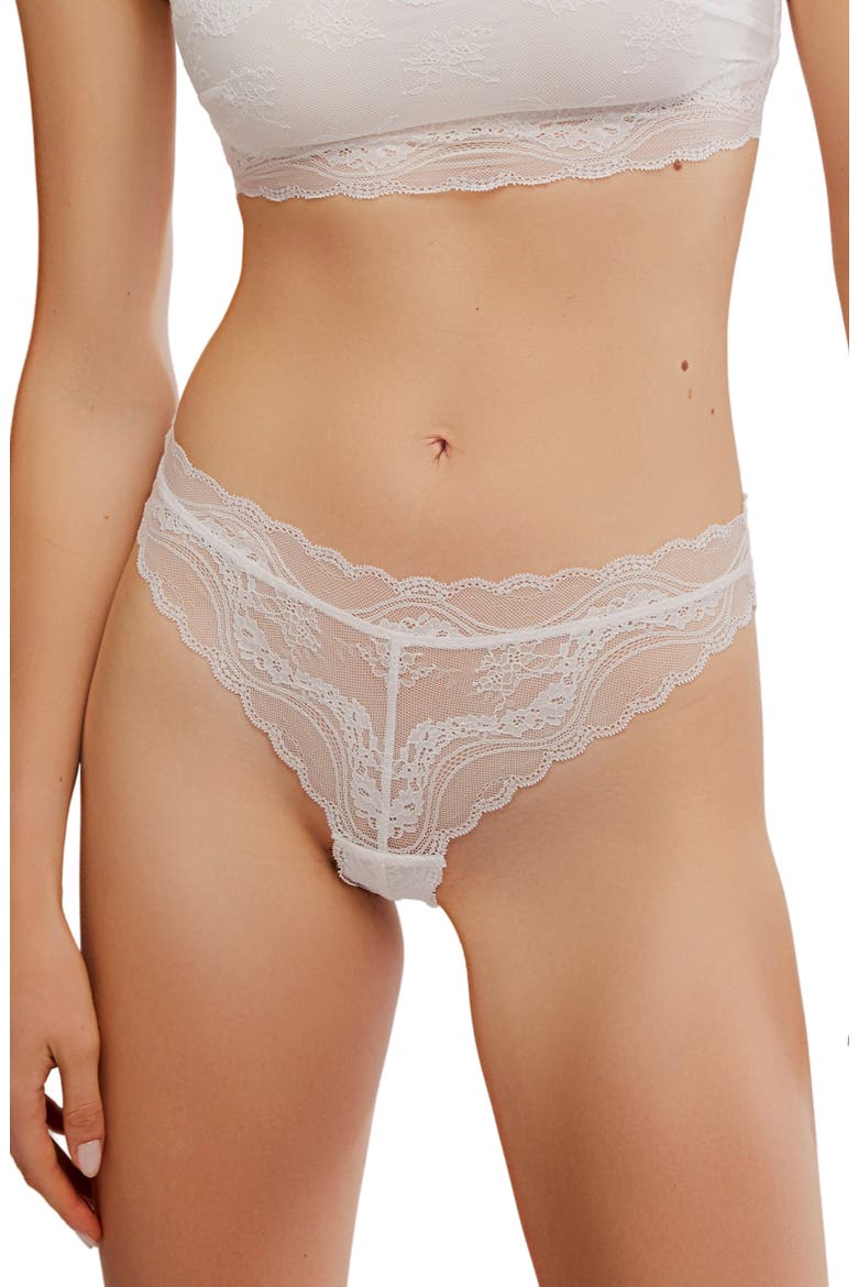 Intimately FP Spring Fever Thong, Main, color, WHITE ALYSSUM
