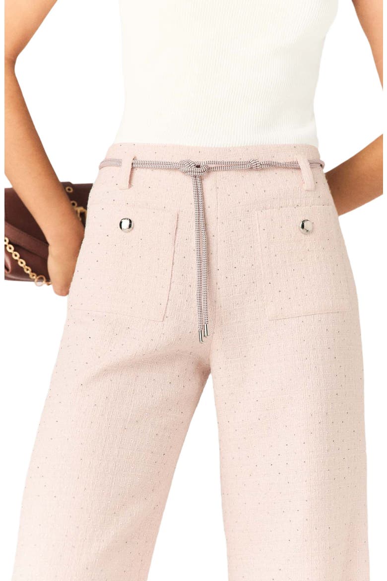 Tweed trousers, Alternate, color, Pink