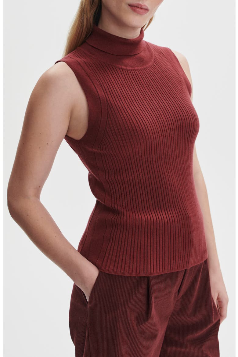 Anastasia Sleeveless Turtleneck, Alternate, color, NEW MAROON