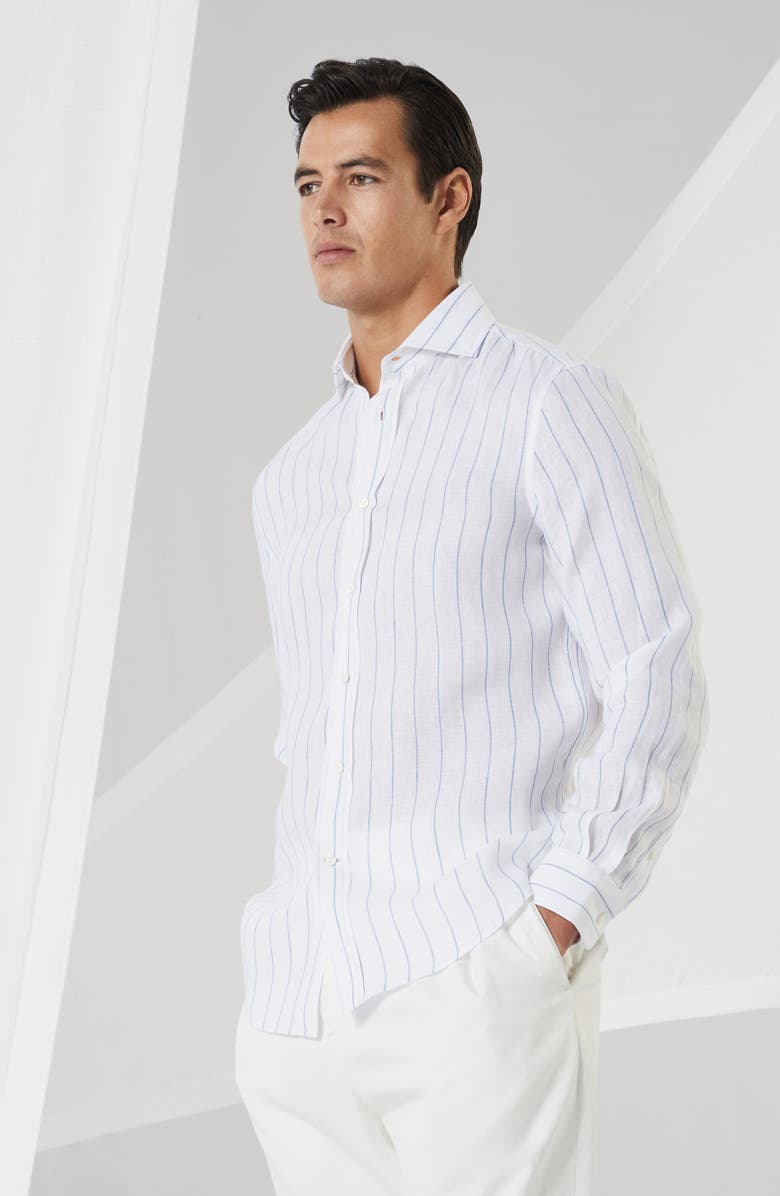 Brunello Cucinelli Chalk stripe shirt, Alternate, color, 