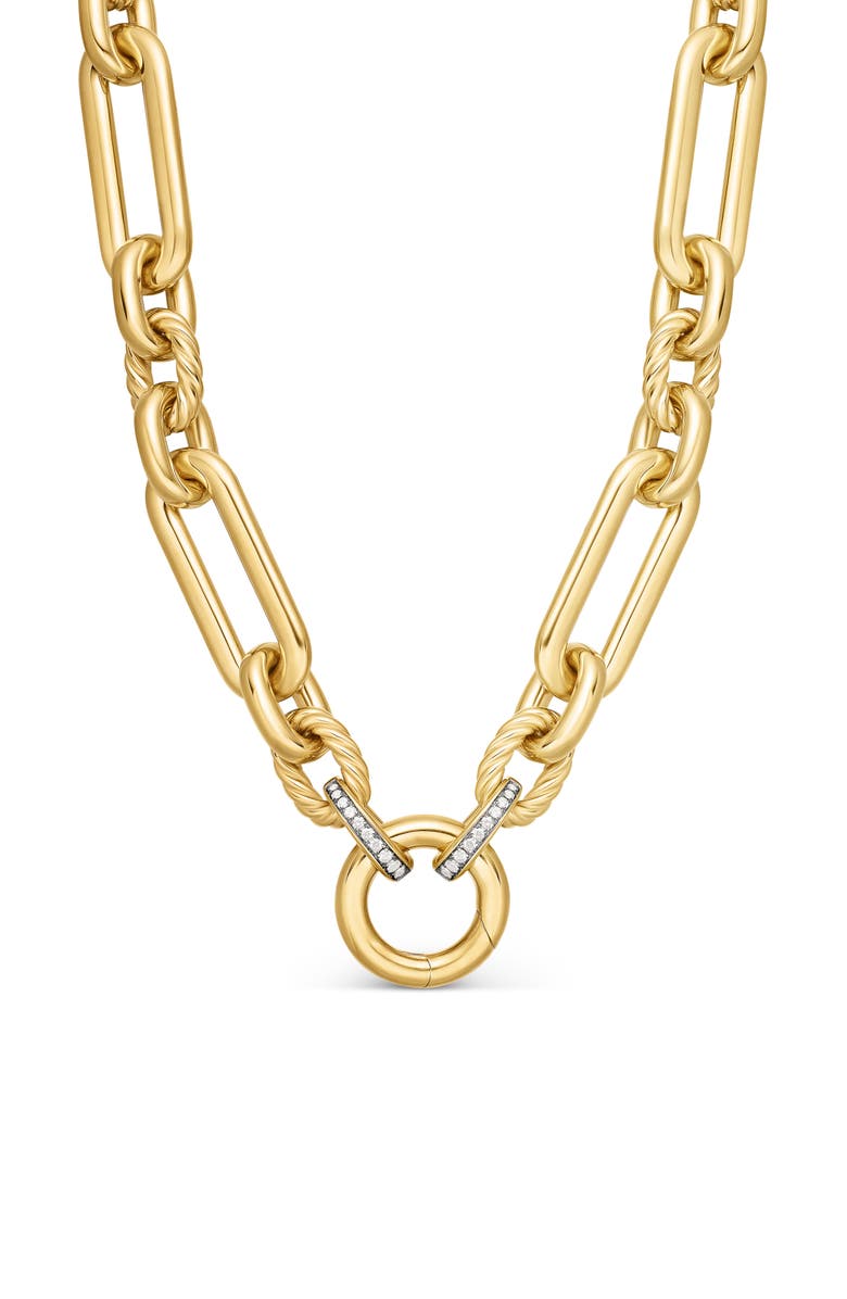 David Yurman Lexington Diamond Y-Necklace, Alternate, color, Diamond/ Yellow Gold