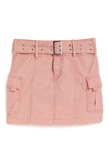Shop Tractr Belted Cotton Cargo Skirt