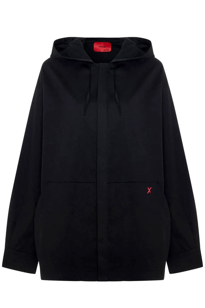 Daydreamers Hooded Button Up Jacket, Main, color, BLACK