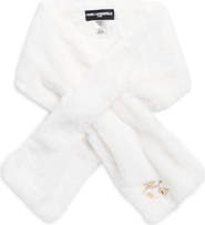 KARL LAGERFELD PARIS Faux Fur Pull Thru Scarf