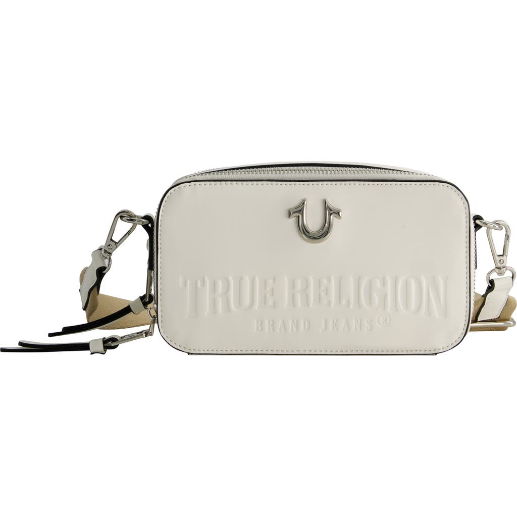True Religion Double-zip Horseshoe Camera Bag In White