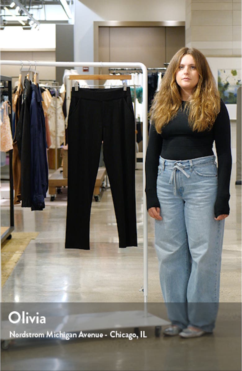 Pintuck Ponte Pull-On Trousers, sales video thumbnail