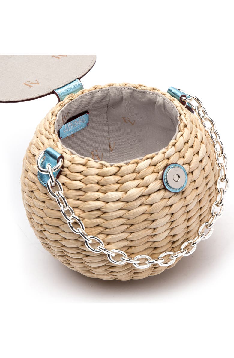 Frances Valentine Mini Straw Bucket Bag, Alternate, color,