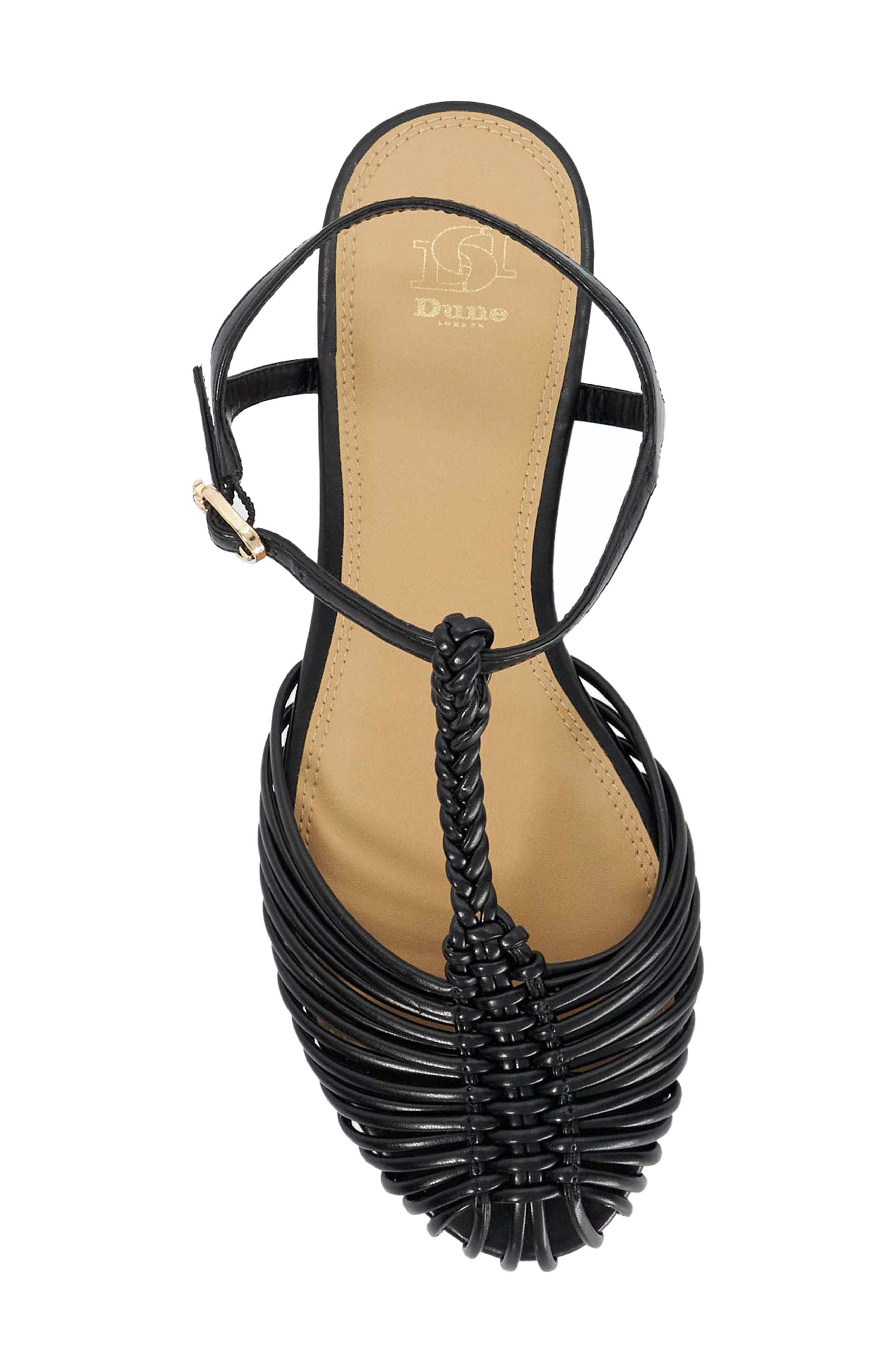 Dune London Harmoni Ankle Strap Sandal, Alternate, color, Black