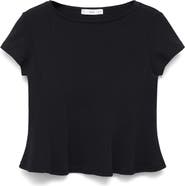 MANGO A-Line Cotton T-Shirt