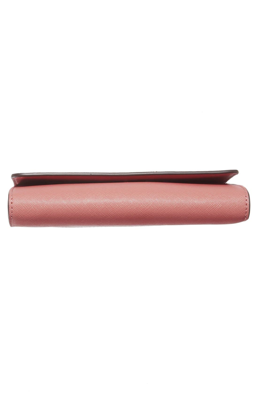 'Jet Set - Large Phone' Saffiano Leather Crossbody Bag, Alternate, color, ANTIQUE ROSE/ GOLD