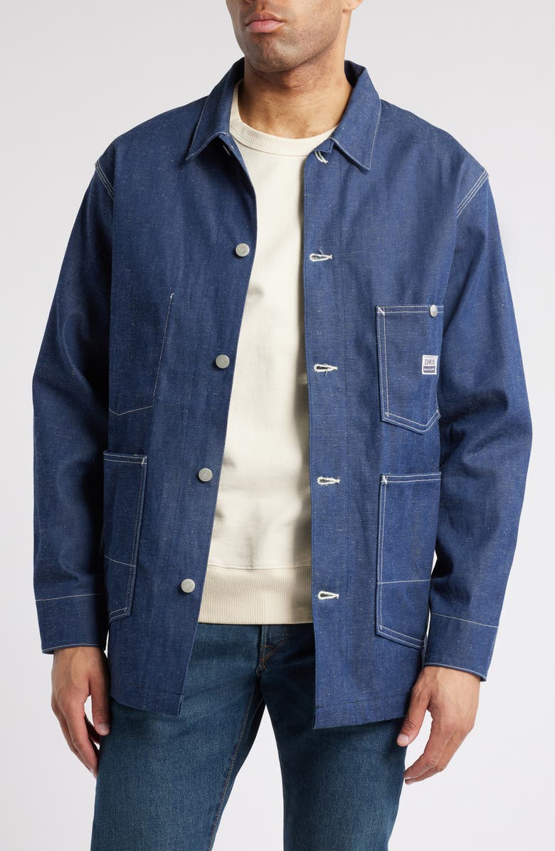 EDWIN Denim Chore Jacket, Main, color, Indigo