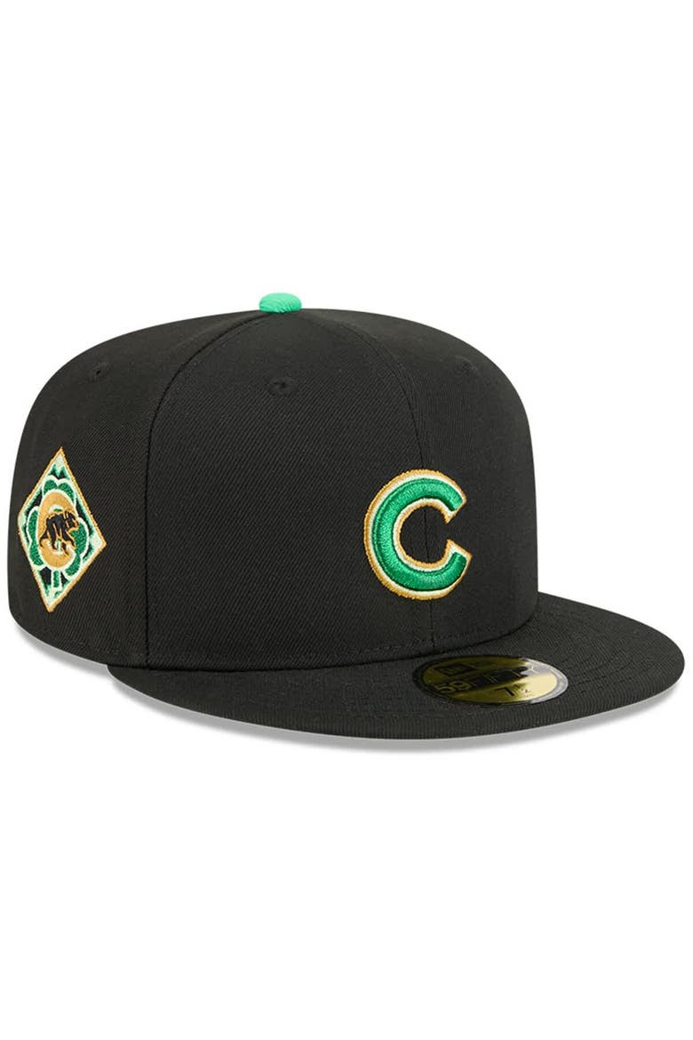 Men's New Era  Black Chicago Cubs 2026 St. Patrick's Day 59FIFTY Fitted Hat, Main, color, Black