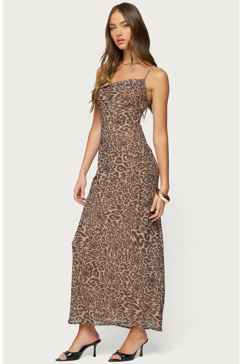 Ayanah Leopard Print Maxi Dress, Alternate, color, LEOPARD