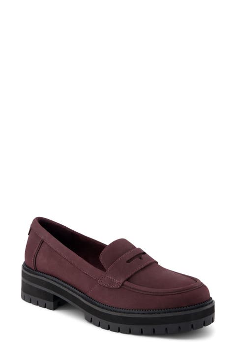 Cara Platform Leather Penny Loafer (Women)