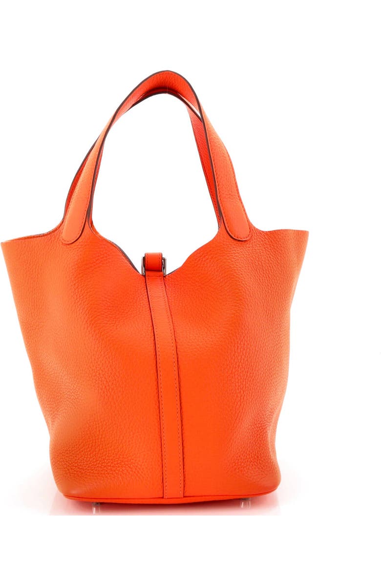Pre-Owned Hermes Picotin Lock Bag Clemence MM, Alternate, color, Orange Minium