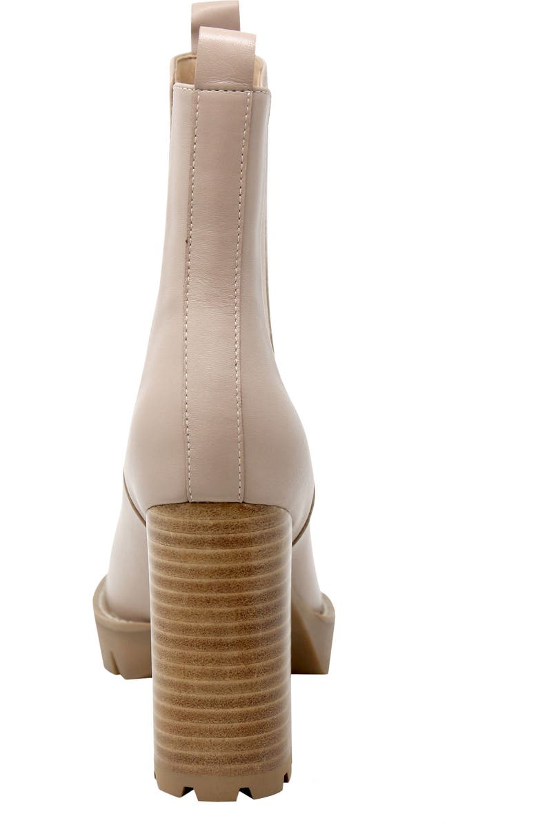 Charles David Gambit Lug Sole Chelsea Boot, Alternate, color, Nude Leather