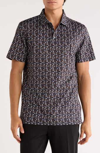 Bugatchi Victor Short Sleeve 8-Way Stretch OoohCotton® Knit Polo