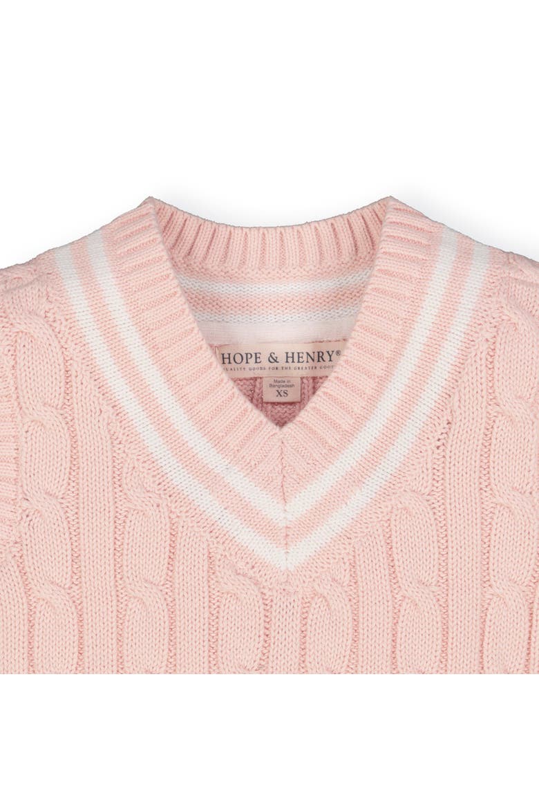 Baby Boys' Organic Cricket Sweater Vest, Infant, Alternate, color, Light Pink with White