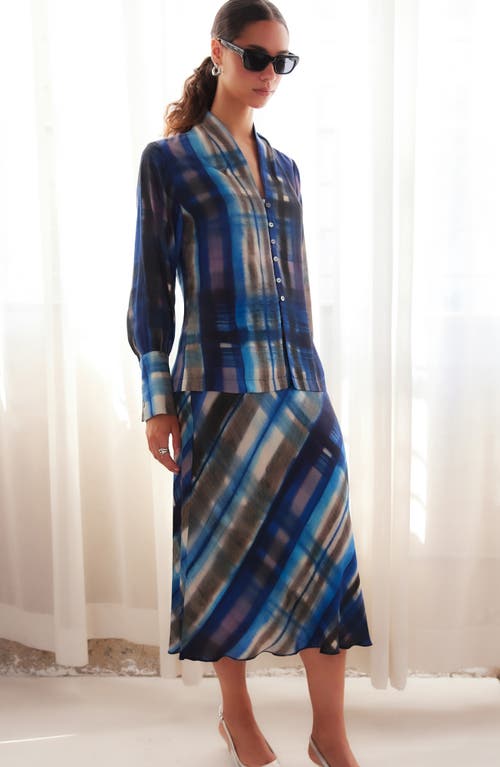 Fifteen Twenty Mia Print Midi Skirt In Animal Print