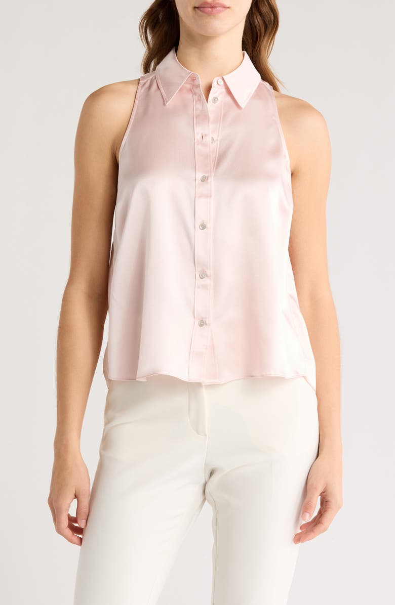 Cinq à Sept Theodora Silk Button-Up Shirt, Main, color, 