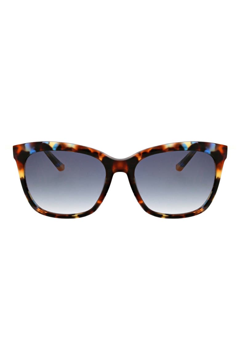 55mm Cat Eye Combination Sunglasses, Main, color, BLUE DEMI