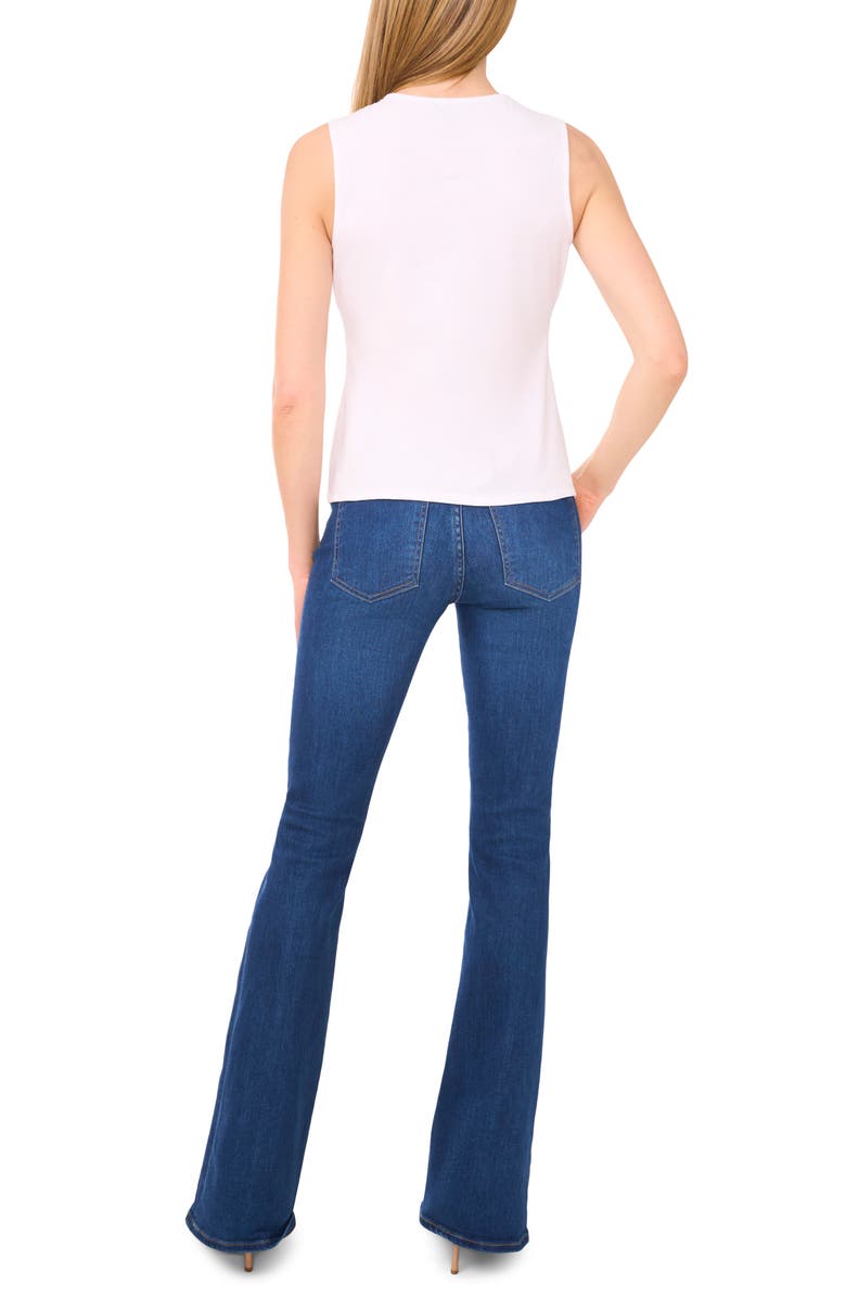 Halogen<sup>®</sup> Twist Front Sleeveless Cotton Knit Top, Alternate, color, Bright White