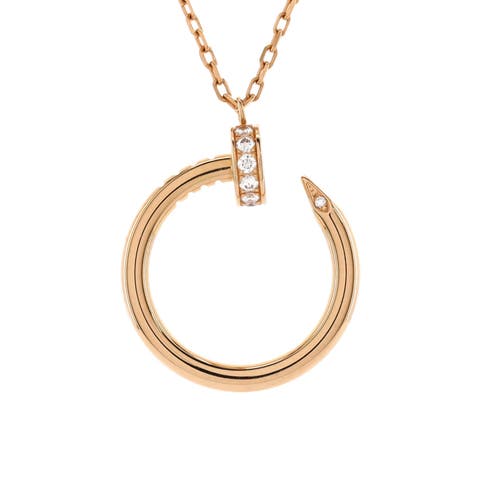 Juste un Clou Pendant Necklace 18K Rose Gold with Diamonds